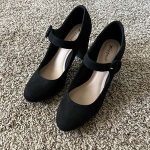 Xappeal black heels Mary Jane style